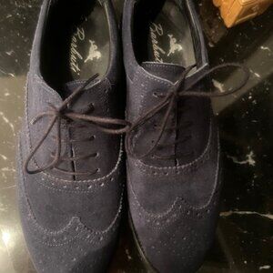 Brand New without Box: Barbuti Dark Blue Suede Tie-Ups